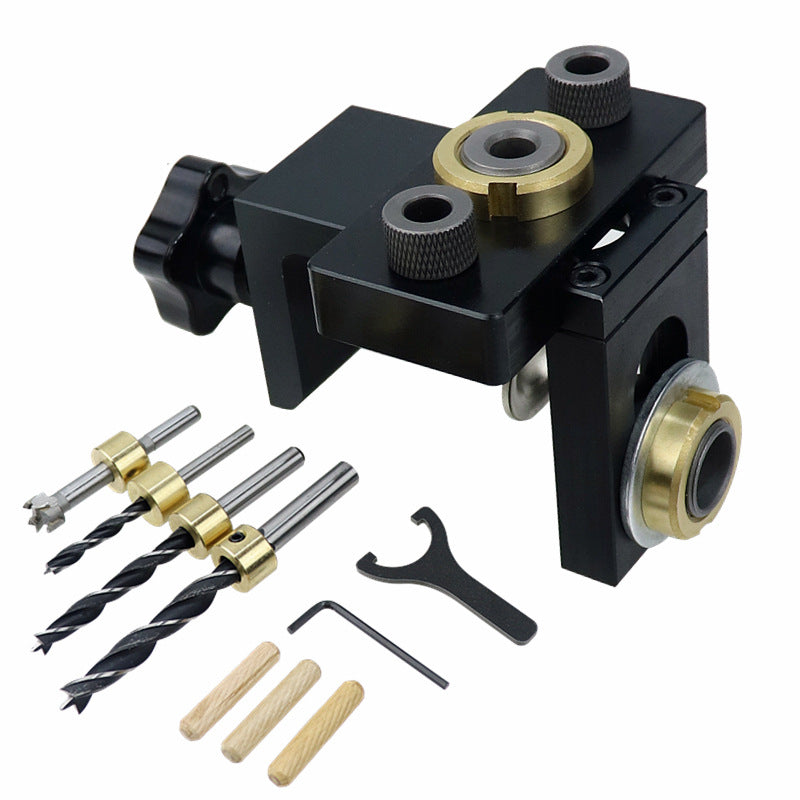 Kit profesional de plantilla guía para perforación 3 en 1 en madera