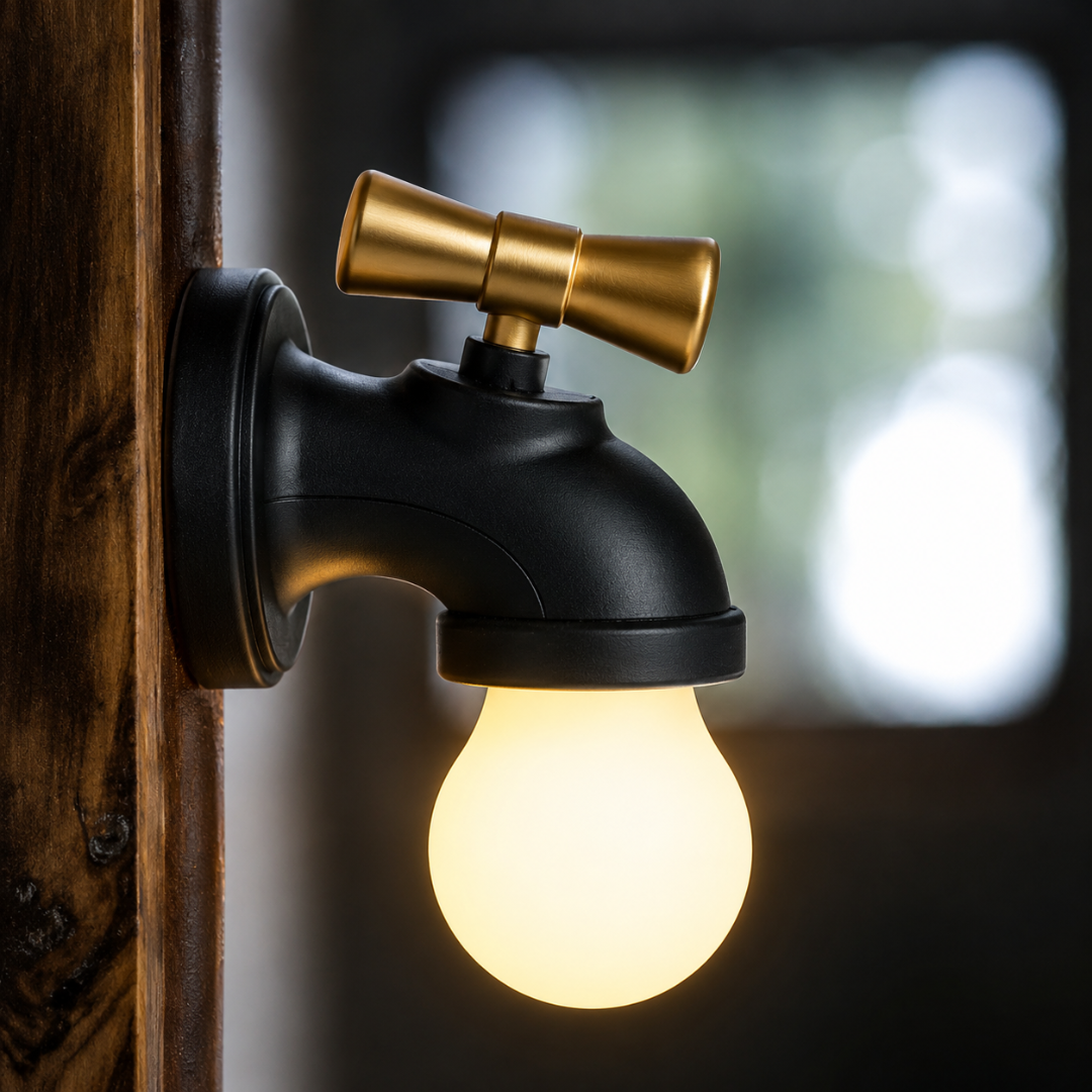 Lámpara de Pared: Diseño Industrial Creativo💡🚰