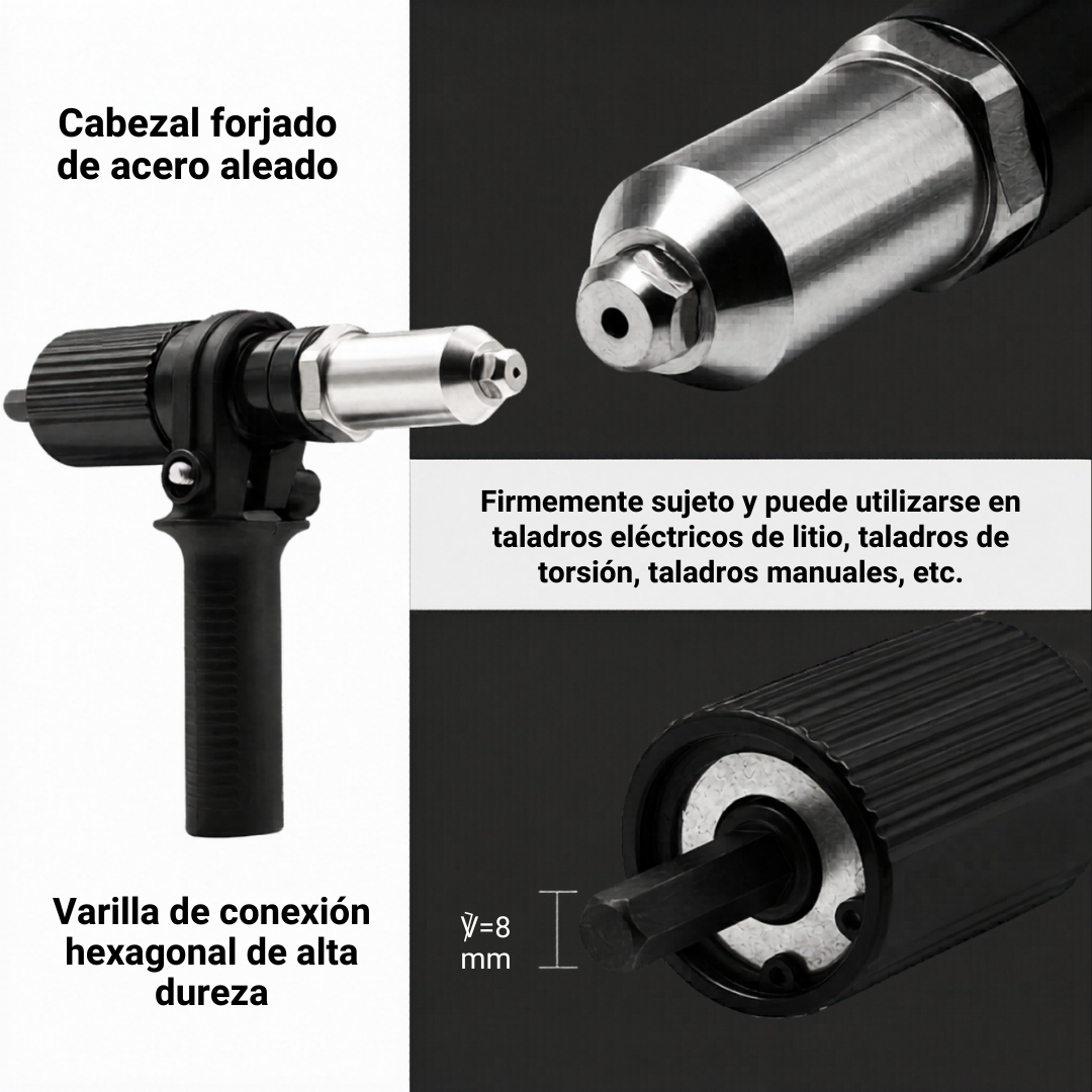 Kit Cabezal de Conversión para Taladro y Remachadora Eléctrica🪓🪚
