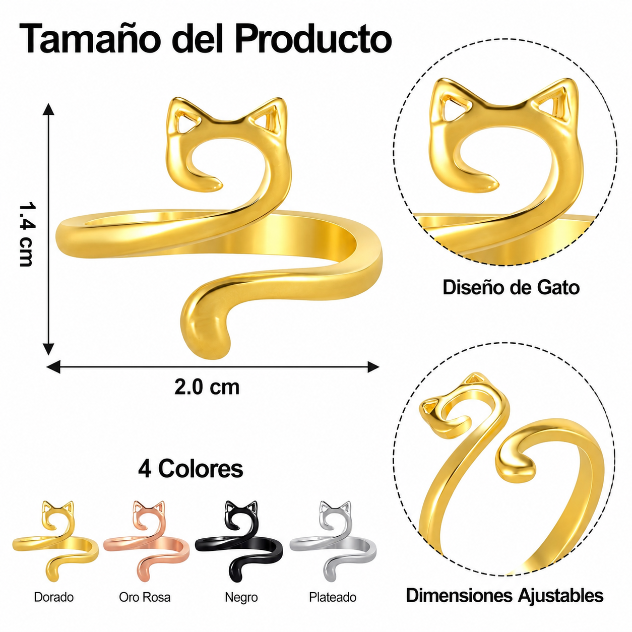 Set x4 Anillos Ajustables Guía de Hilo para Tejer🪡🧶