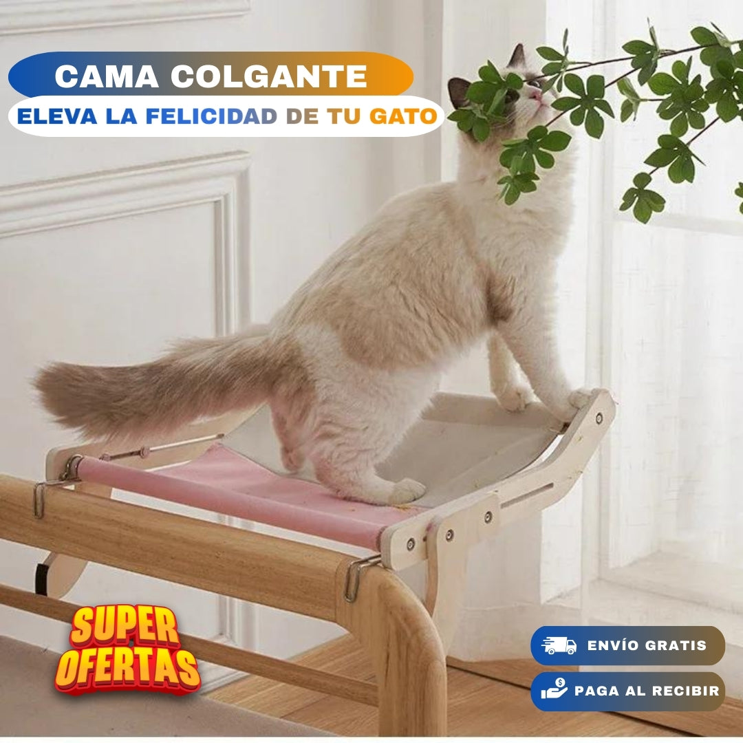 CAMA COLGANTE PARA GATOS: EL LUGAR FAVORITO DE TU MICHI