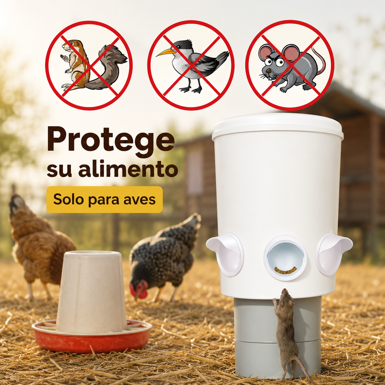 Kit x4 Comederos Automáticos para Aves 🪣