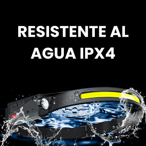 Linterna Frontal LED Recargable con Sensor