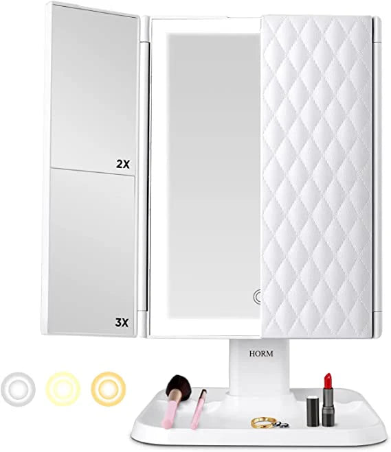 ESPEJO DE MAQUILLAJE LED TRIPLE