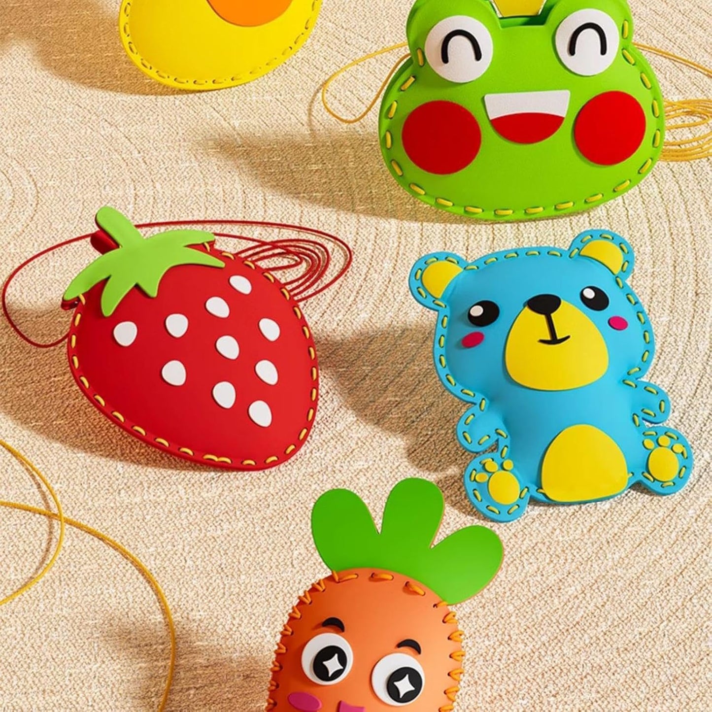 Kit de costura de animales y frutas para niños