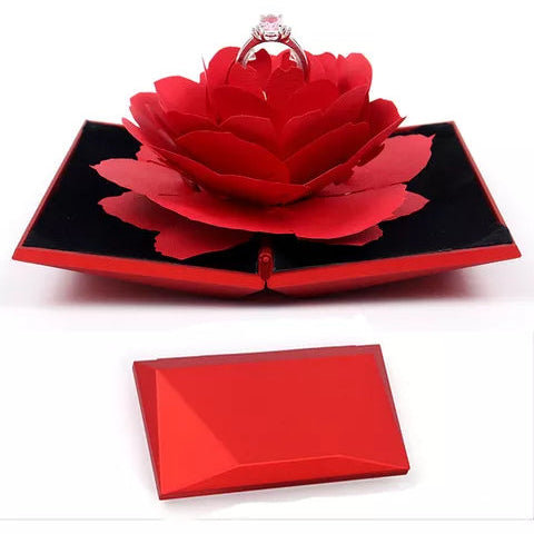 RoseBox™ Caja sorpresa con rosa interior + anillo ajustable🌹💍
