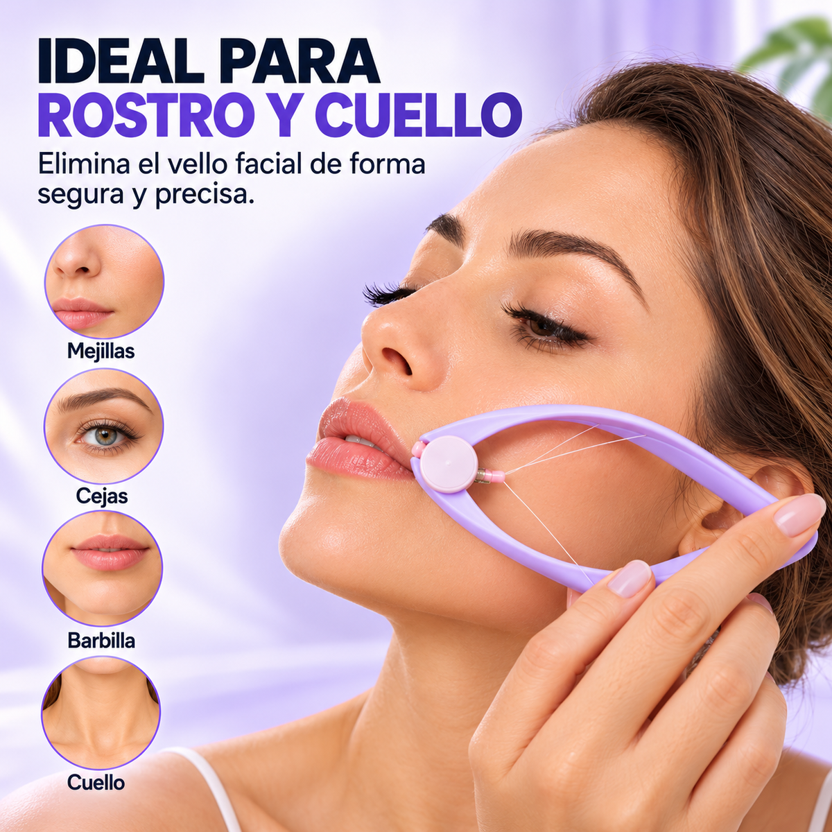 Depilador Facial Manual de Hilo 💜🪡