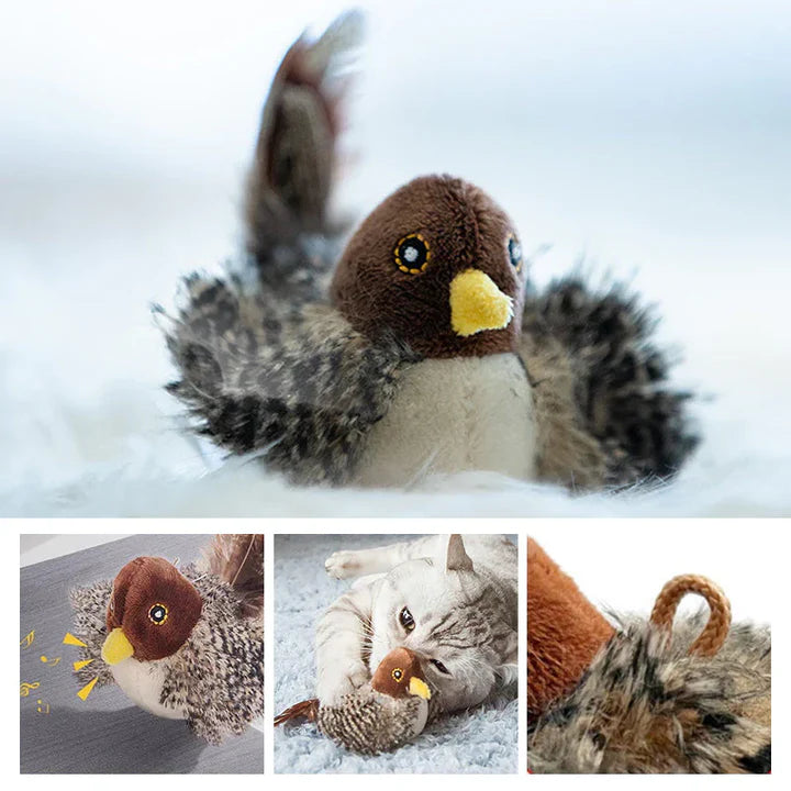 Catfri® BirdToy: juguete interactivo de pájaro melódico para gatos