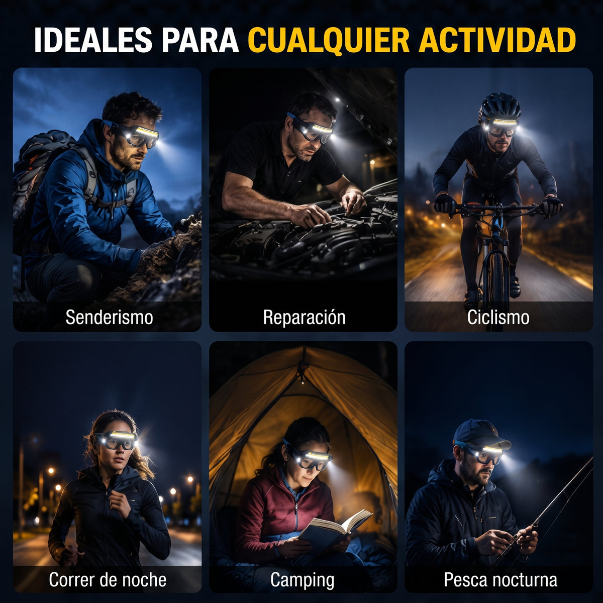 Gafas de Seguridad con Iluminación LED + Sensor de Movimiento 👓💡