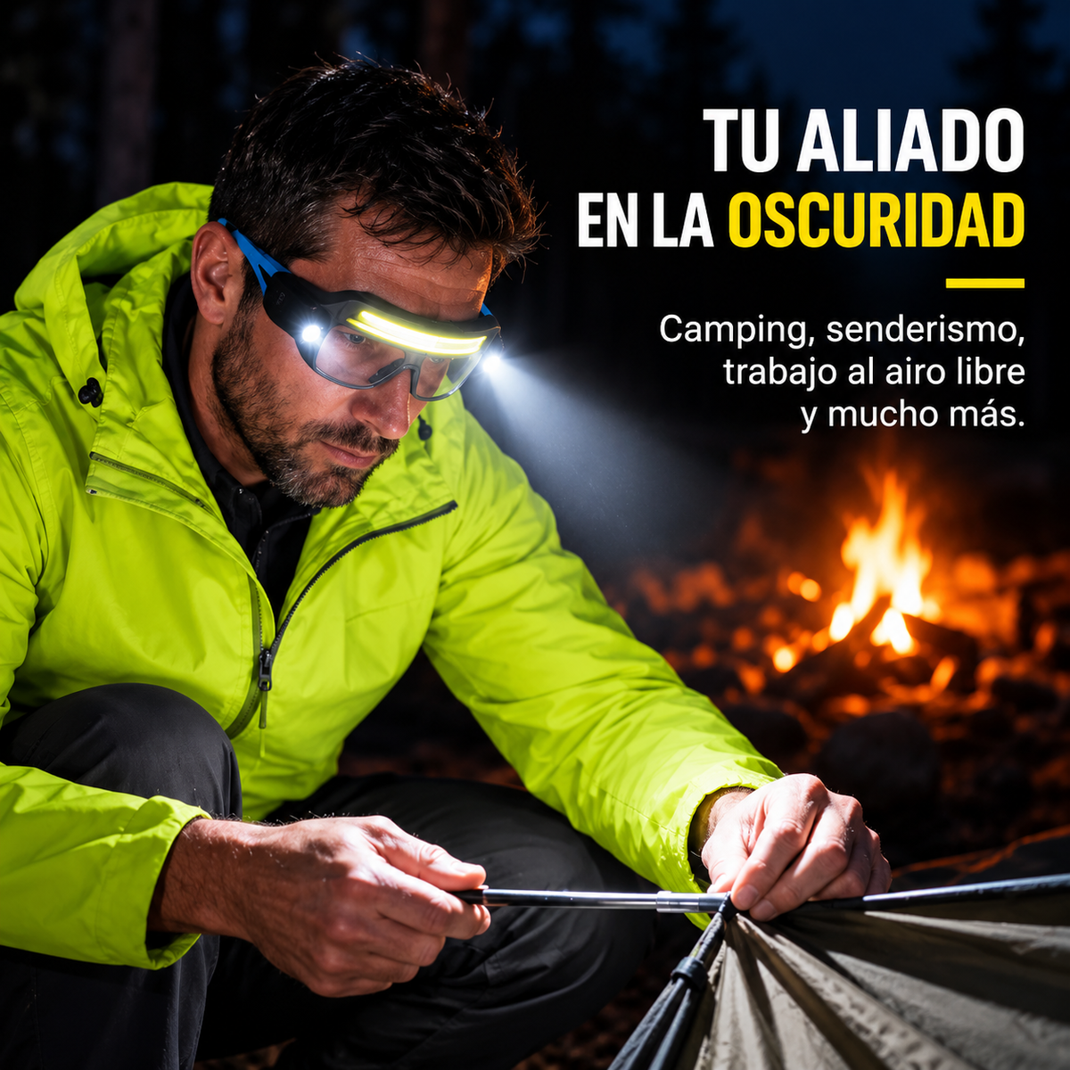 Gafas de Seguridad con Iluminación LED + Sensor de Movimiento 👓💡