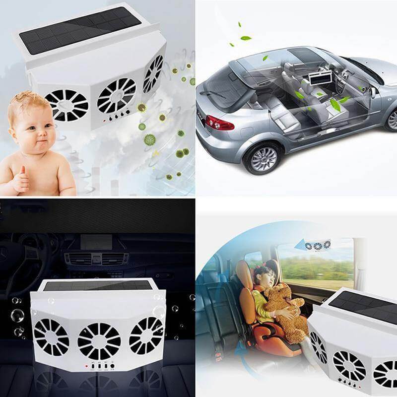 Ventilador solar automático para carro🚗💨