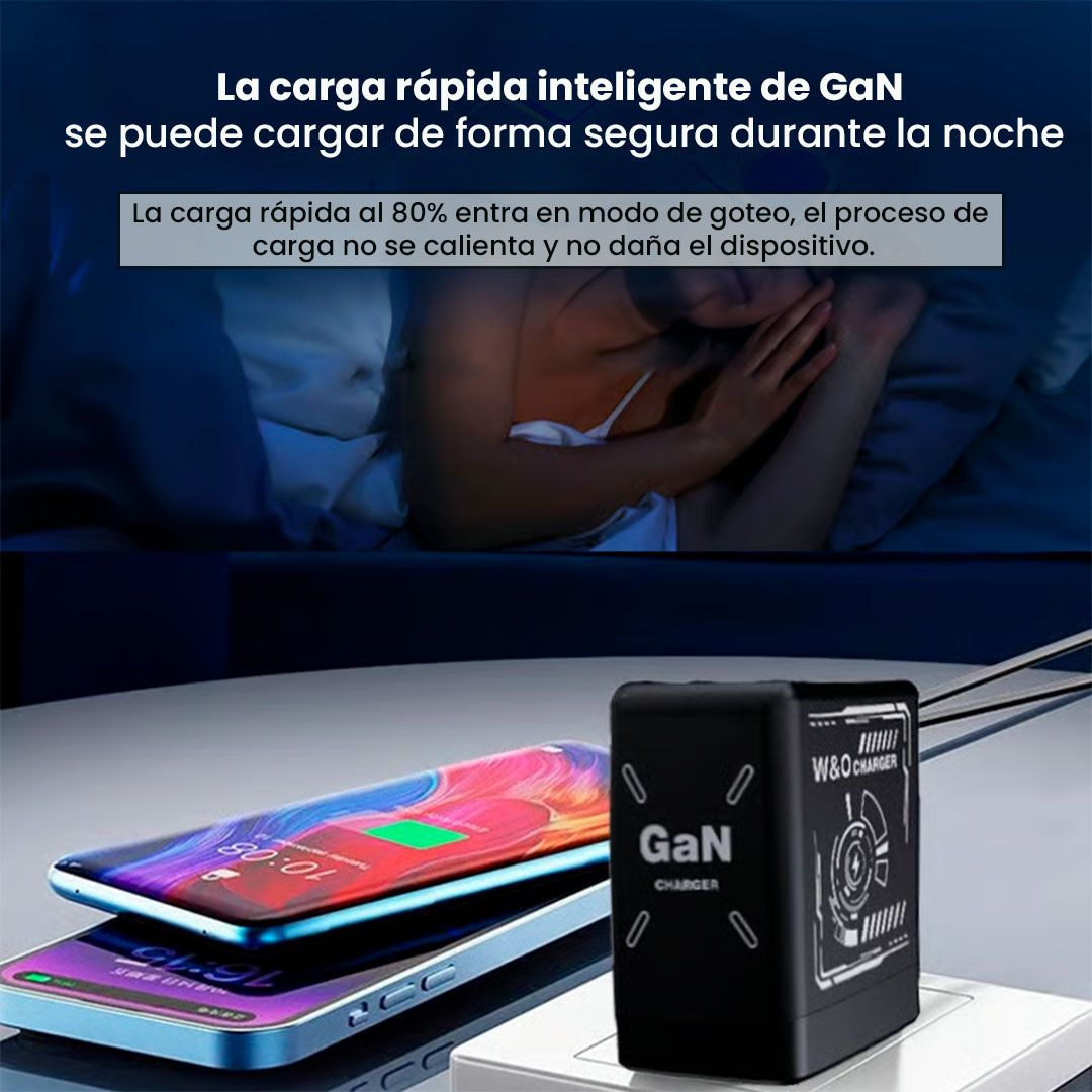 🔌Cargador retráctil pro: carga rápida 2 en 1