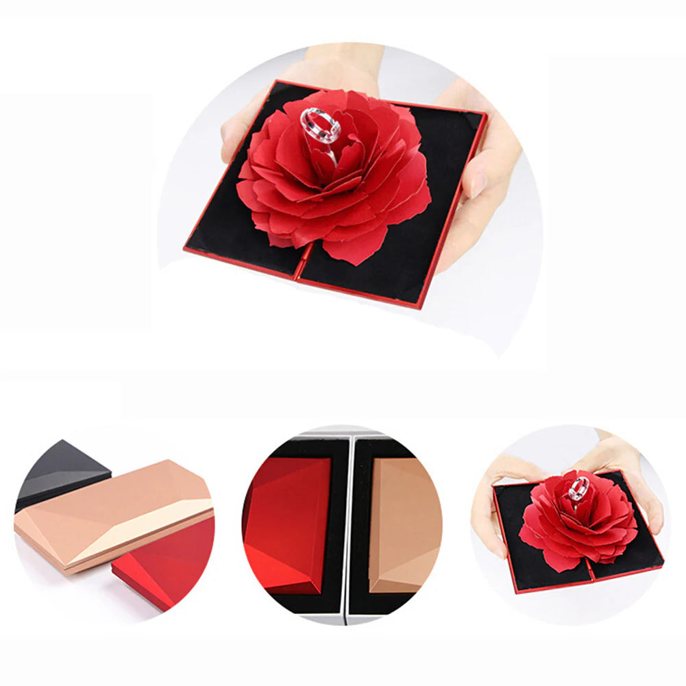 RoseBox™ Caja sorpresa con rosa interior + anillo ajustable🌹💍