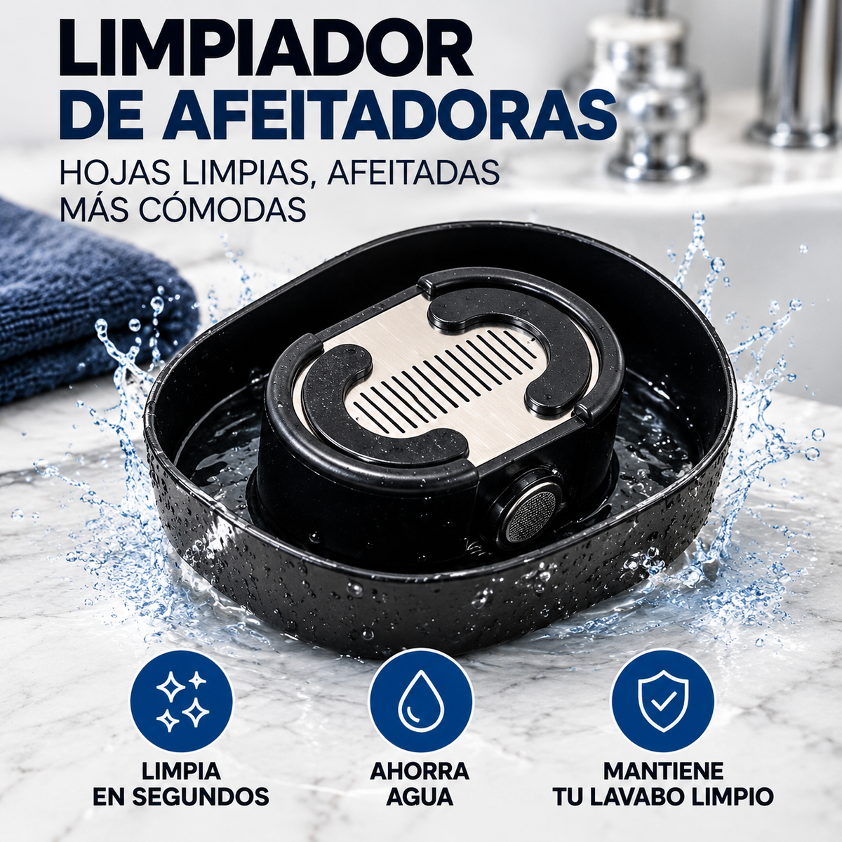 Enjuagador y Limpiador por Presión para Afeitadoras 🪒💧