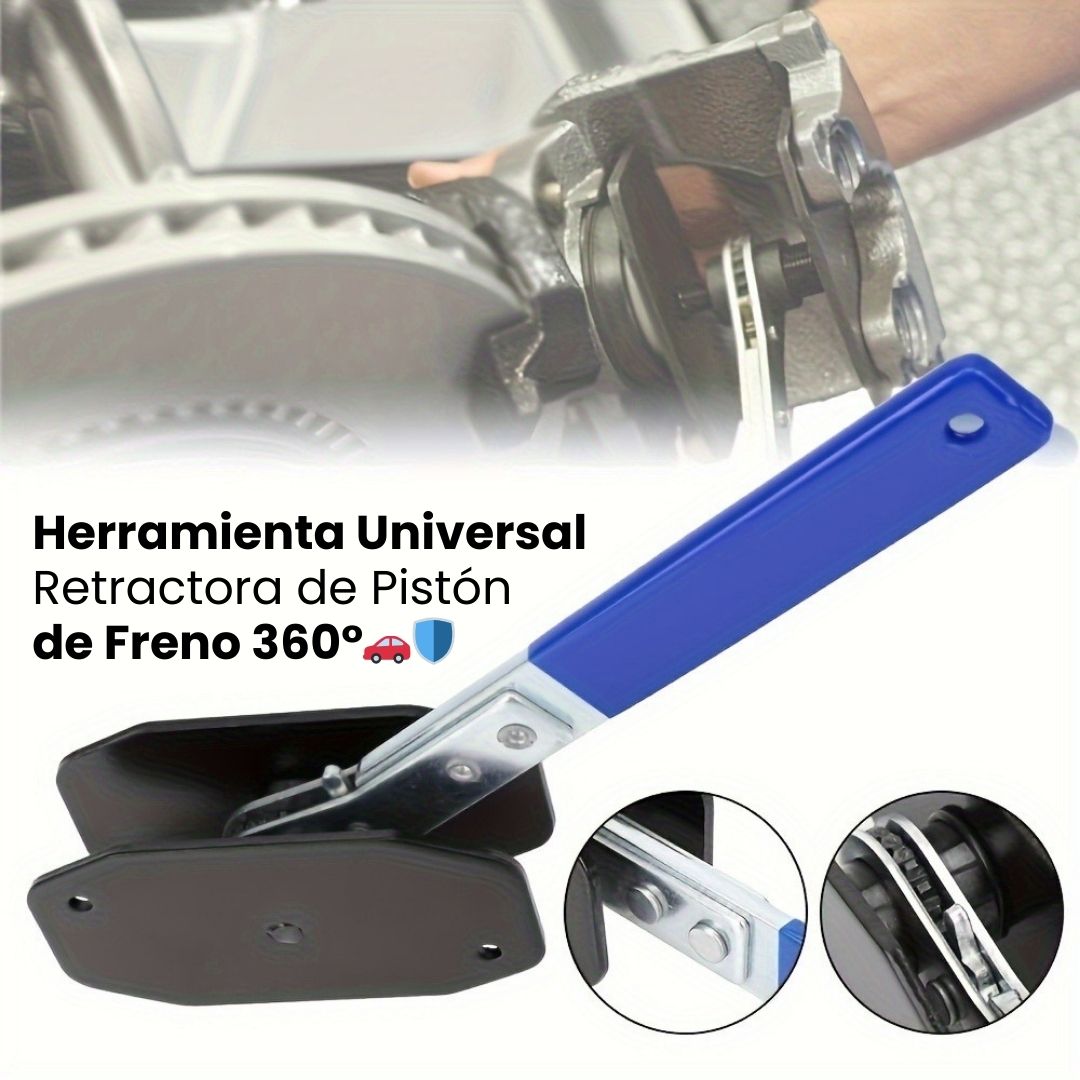 Herramienta Universal Retractora de Pistón de Freno 360° | Máxima Versatilidad y Servicio Impecable. 🚗🛡️