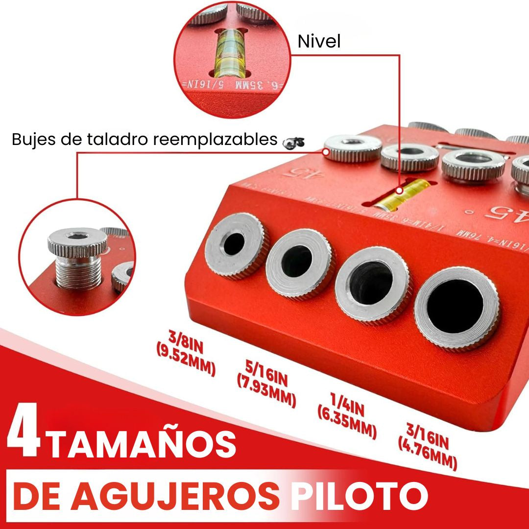 Posicionador Multiángulo 30° 45° 90° para Carpintería | La Herramienta Esencial para Perforación Precisa. 📐✅
