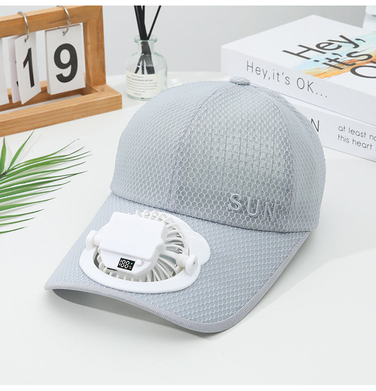 CoolCap Solar™ Gorra con ventilador recargable con energía solar