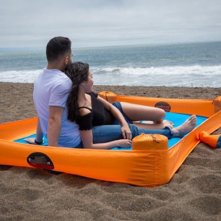 Manta de playa portátil familiar: impermeable para parques y viajes