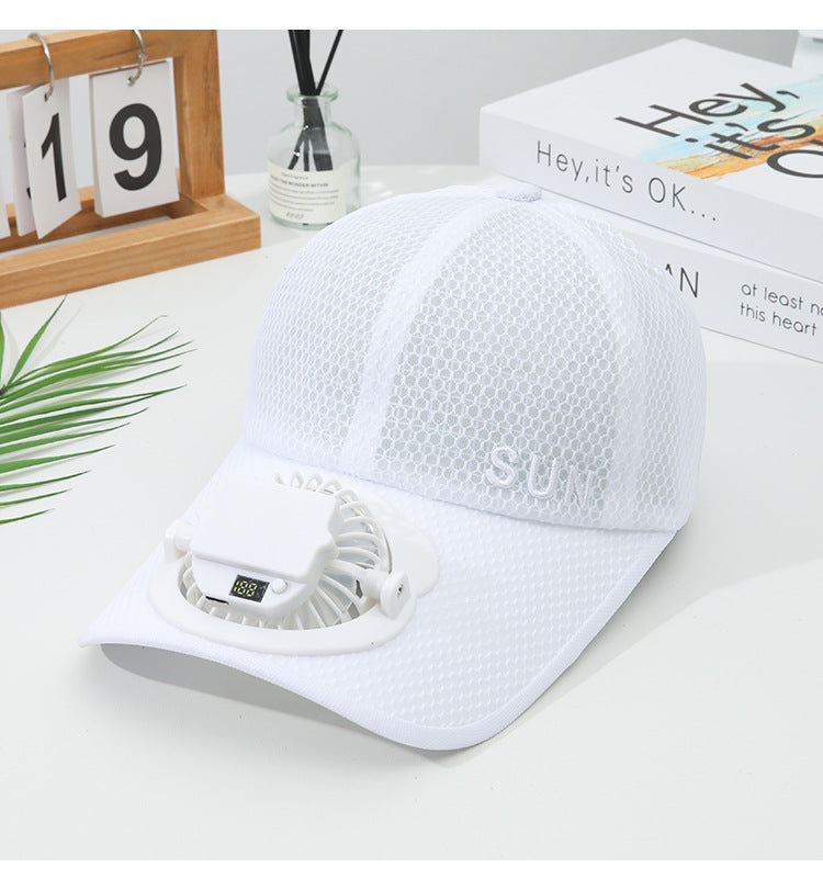 CoolCap Solar™ Gorra con ventilador recargable con energía solar