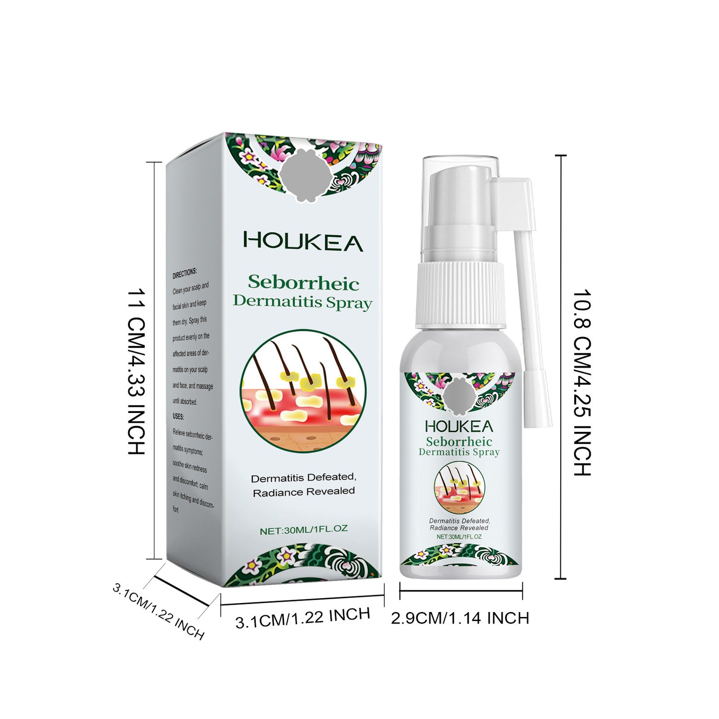 SPRAY PARA TRATAR LA DERMATITIS SEBORREICA