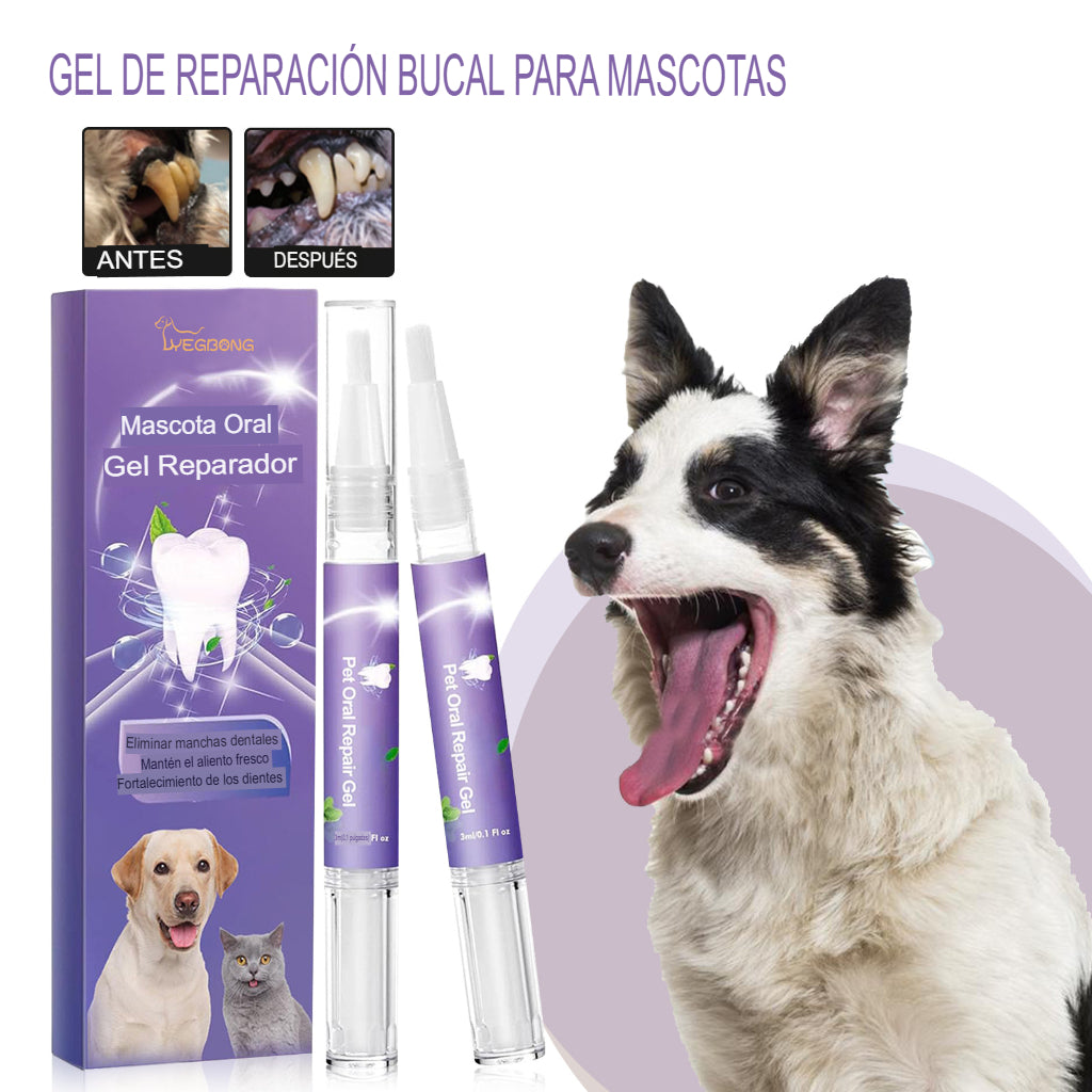 Gel Reparador Bucal para Mascotas – MuzzleGlow (Paga 1 lleva 2)