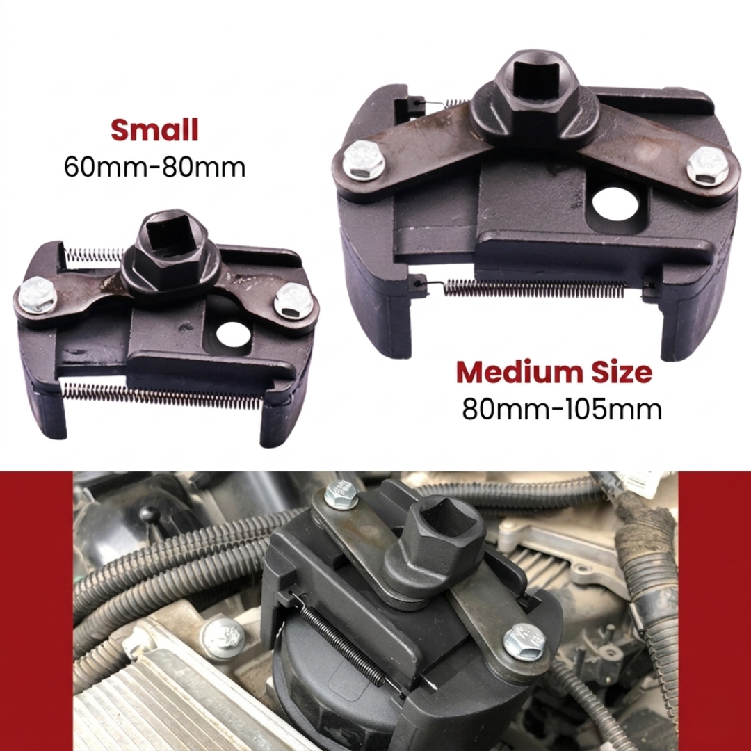 LLAVE DE FILTRO AJUSTABLE REVERSIBLE: Diseño de Doble Punta en U de Alta Resistencia🧰⚙️