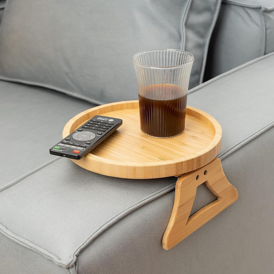 Bandeja Flexible de Bambú Pro: Soporte Antideslizante para Sofá🛋️🪵