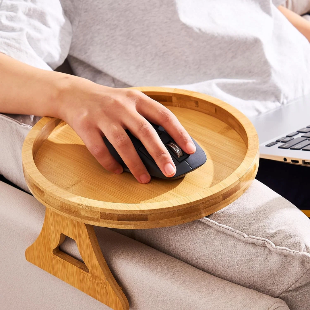 Bandeja Flexible de Bambú Pro: Soporte Antideslizante para Sofá🛋️🪵
