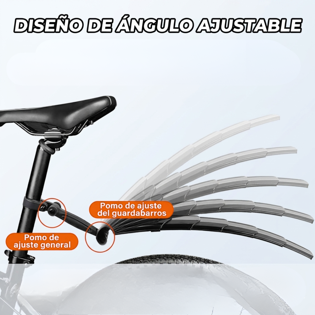 Set de Guardabarros Pro Telescópico: Sistema de Liberación Rápida (Par)🚴🏻🚲