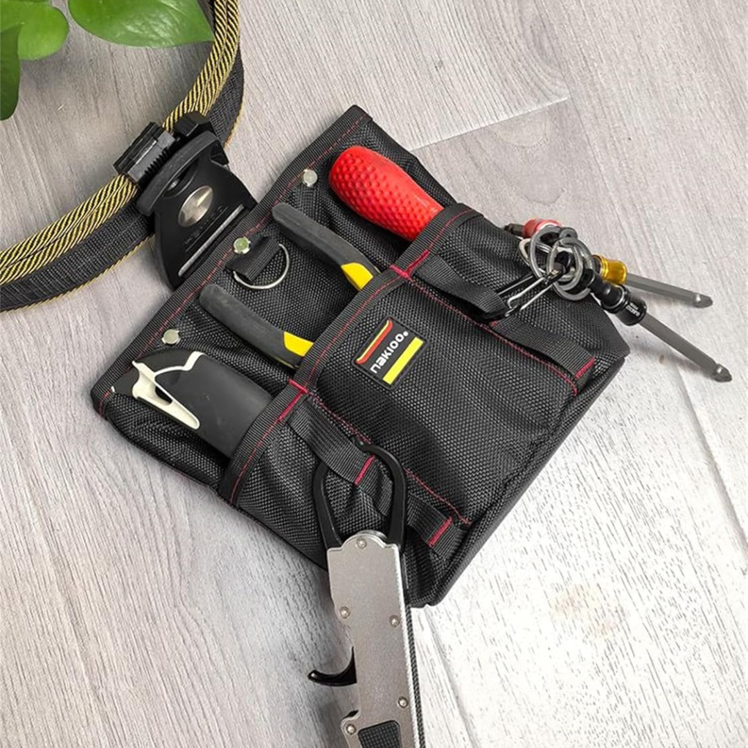 BOLSA PARA HERRAMIENTAS PROFESIONAL: Clip giratorio 360° y acceso rápido🧰