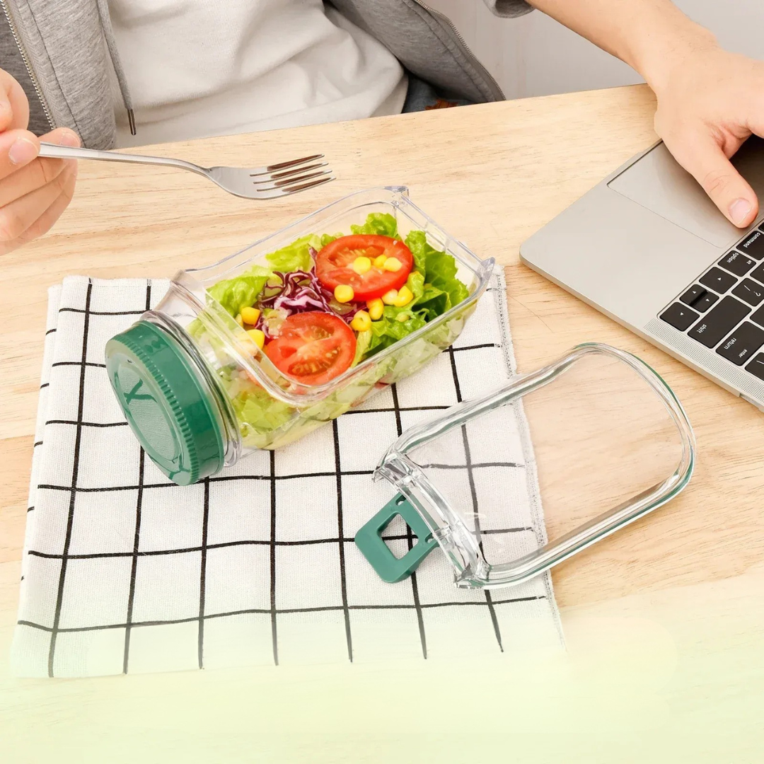 RECIPIENTE DE ENSALADAS: Diseño de Capas Transparentes🥗🍅