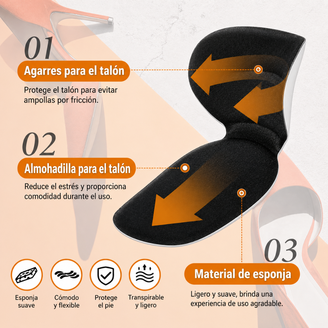 Almohadillas Pro-Comfort | Kit de Ajuste y Protección de Talón (2 Pares)👠👟