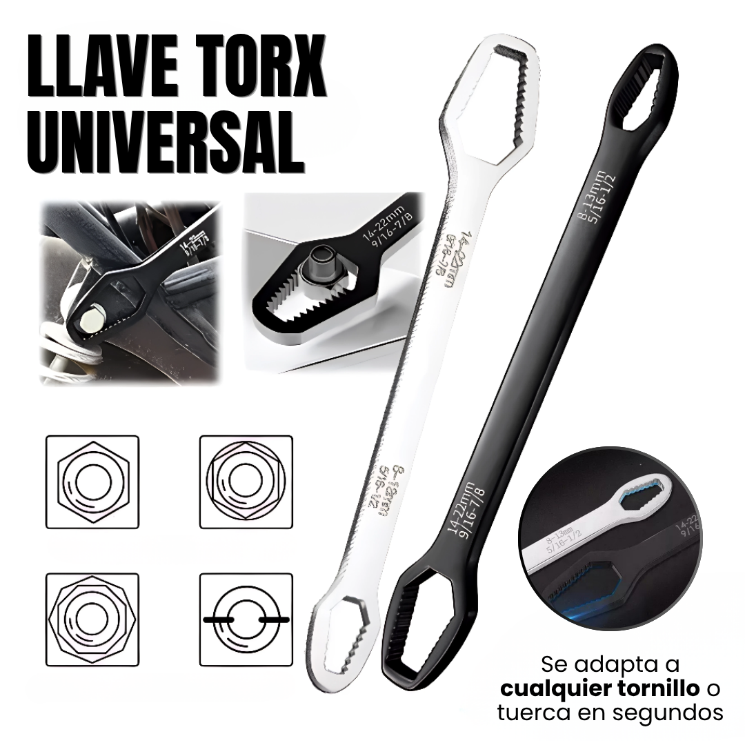 LLAVE TORX UNIVERSAL: Diseño de Doble Cabezal Autoajustable🔧