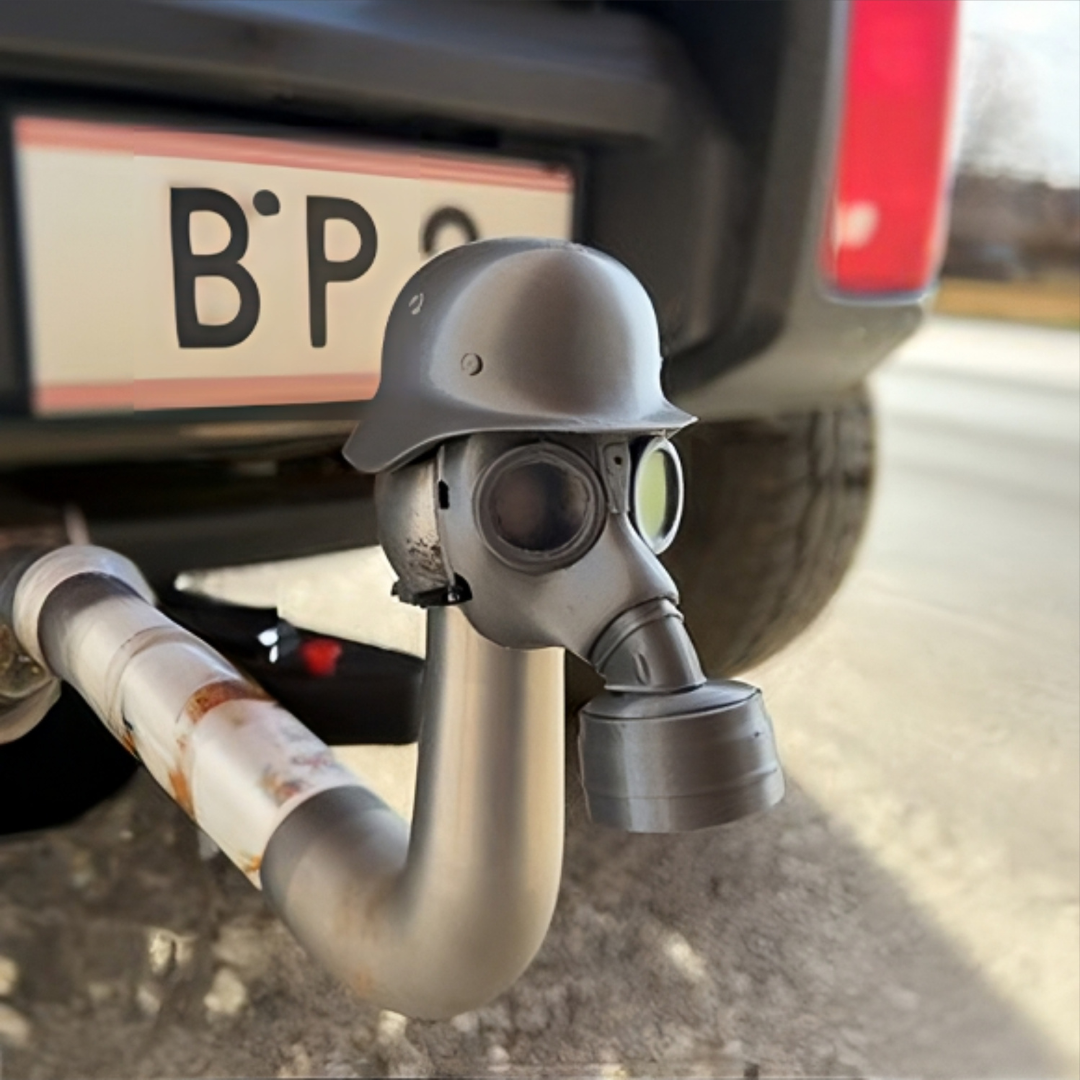 TAPA PROTECTORA DE REMOLQUE: Diseño Exclusivo de Máscara de Gas⛽🚗