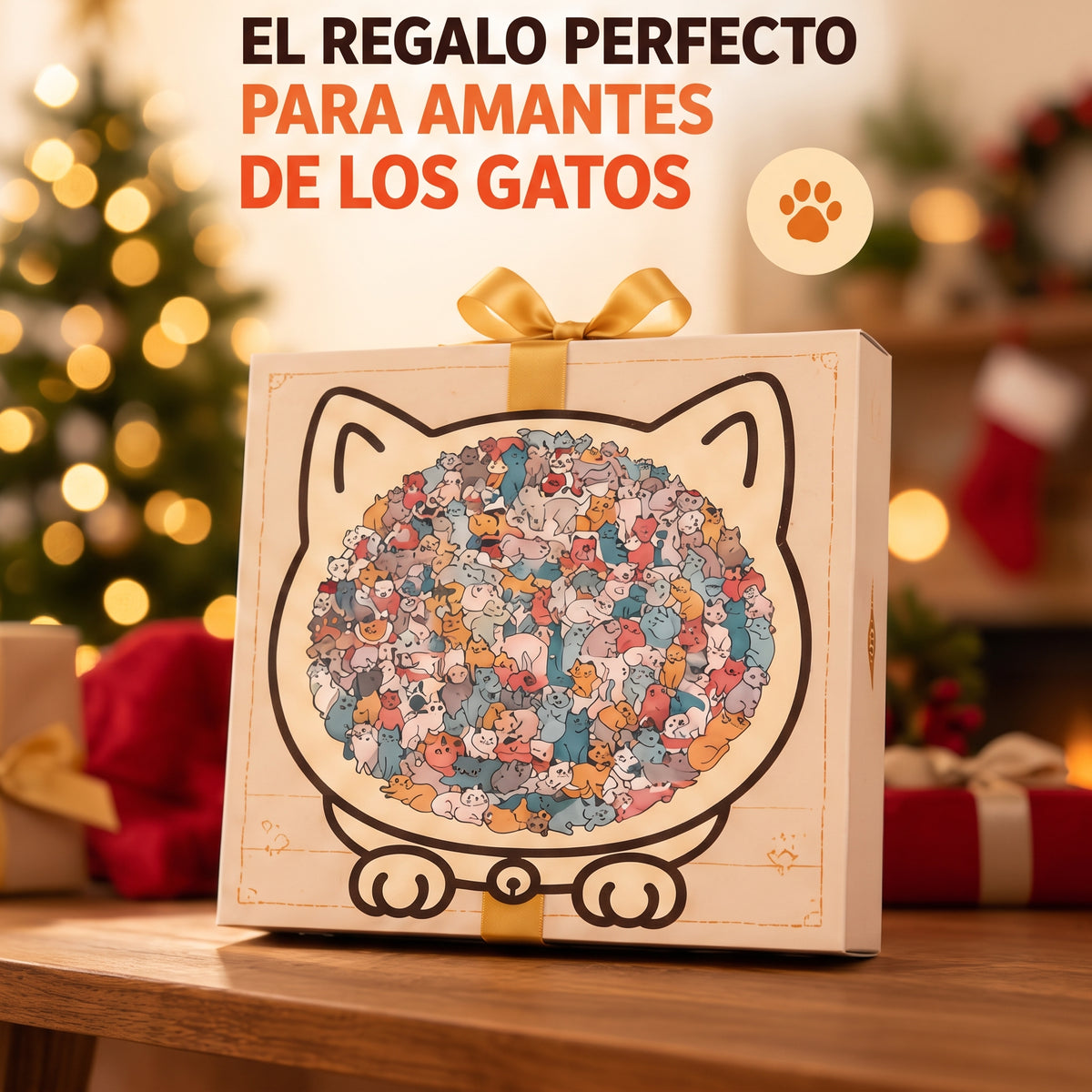 Rompecabezas de Madera de 92 Piezas en Forma de Gato (Colores Morandi) 🐱🎨