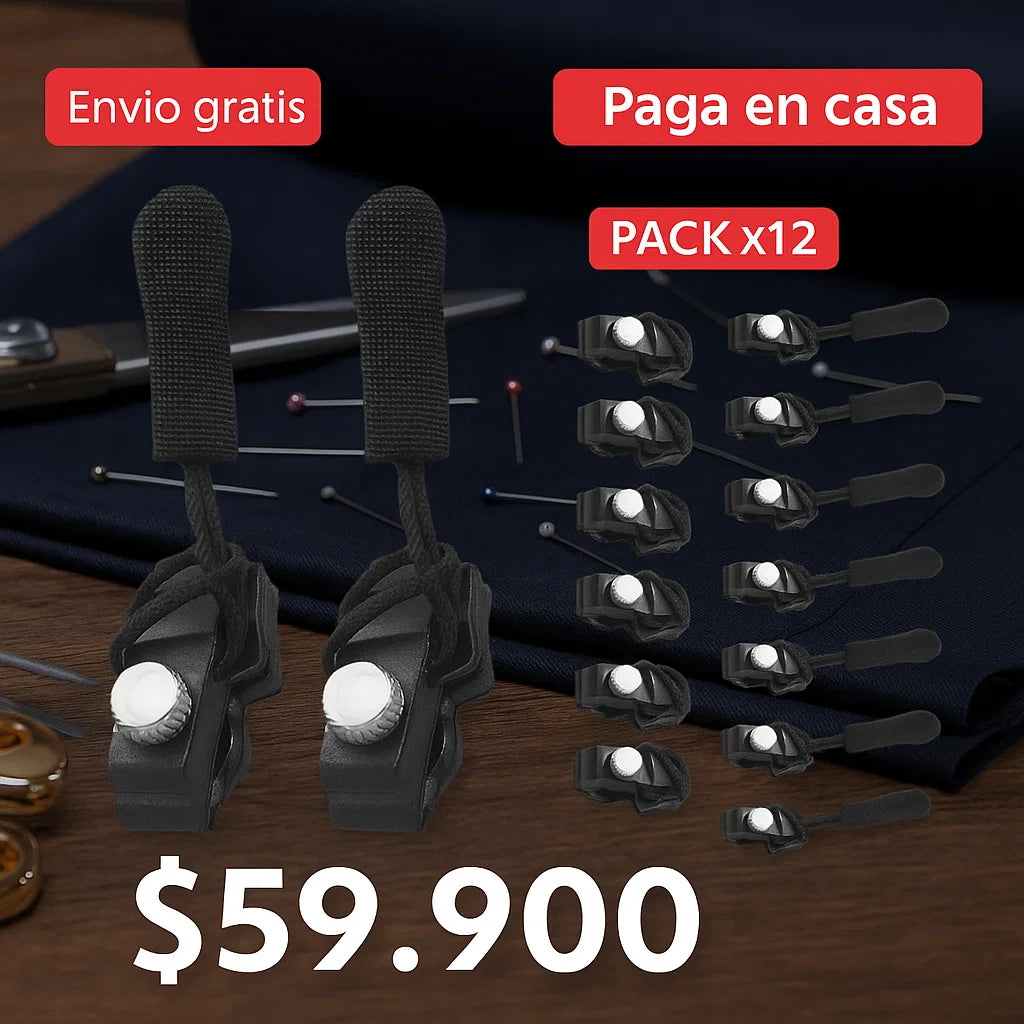 EasyZip™ Cierres auxiliares para cremalleras (Pack x12)