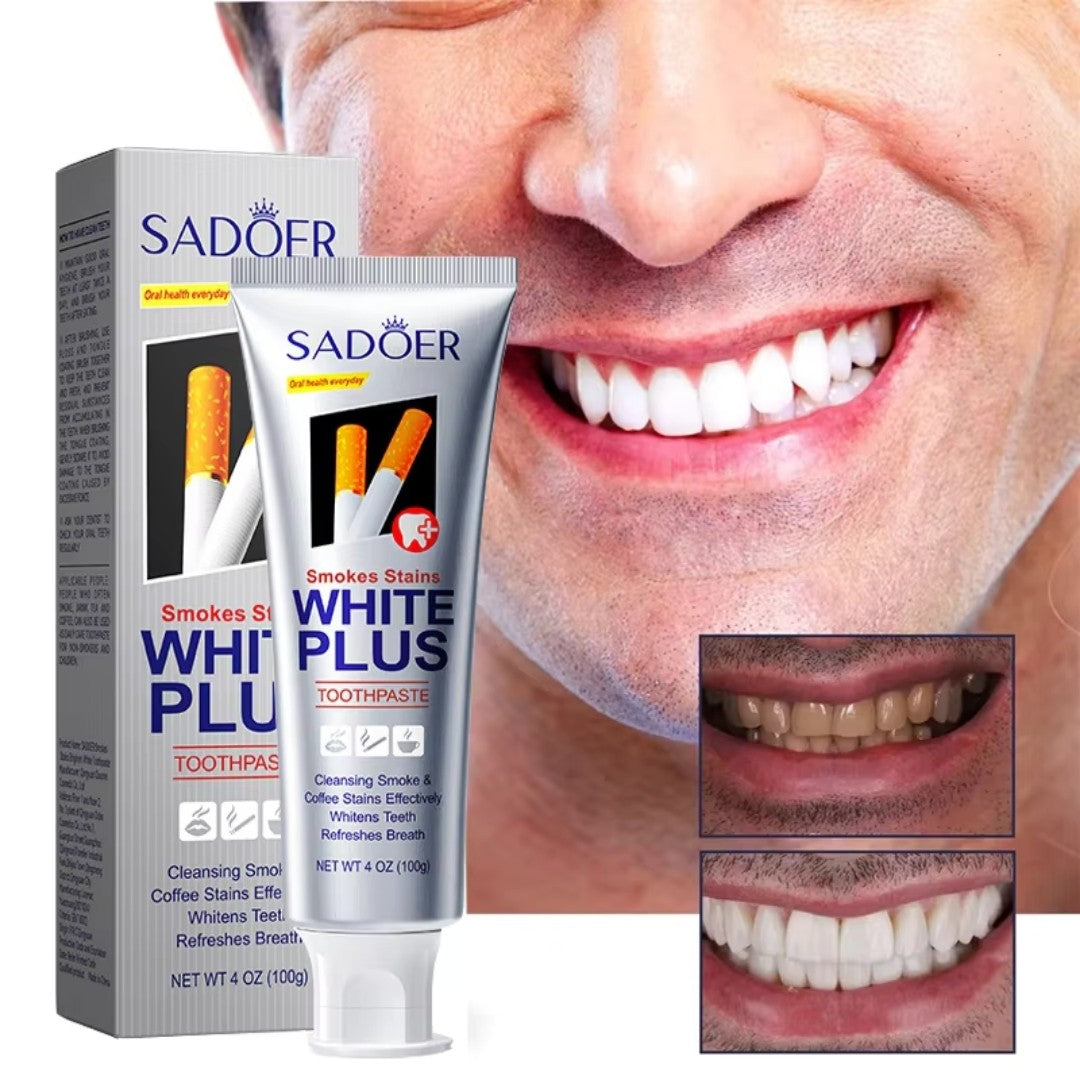 PACK X2 CREMAS DENTALES BLANQUEADORAS PARA FUMADORES Y AMANTES DEL CAFÉ