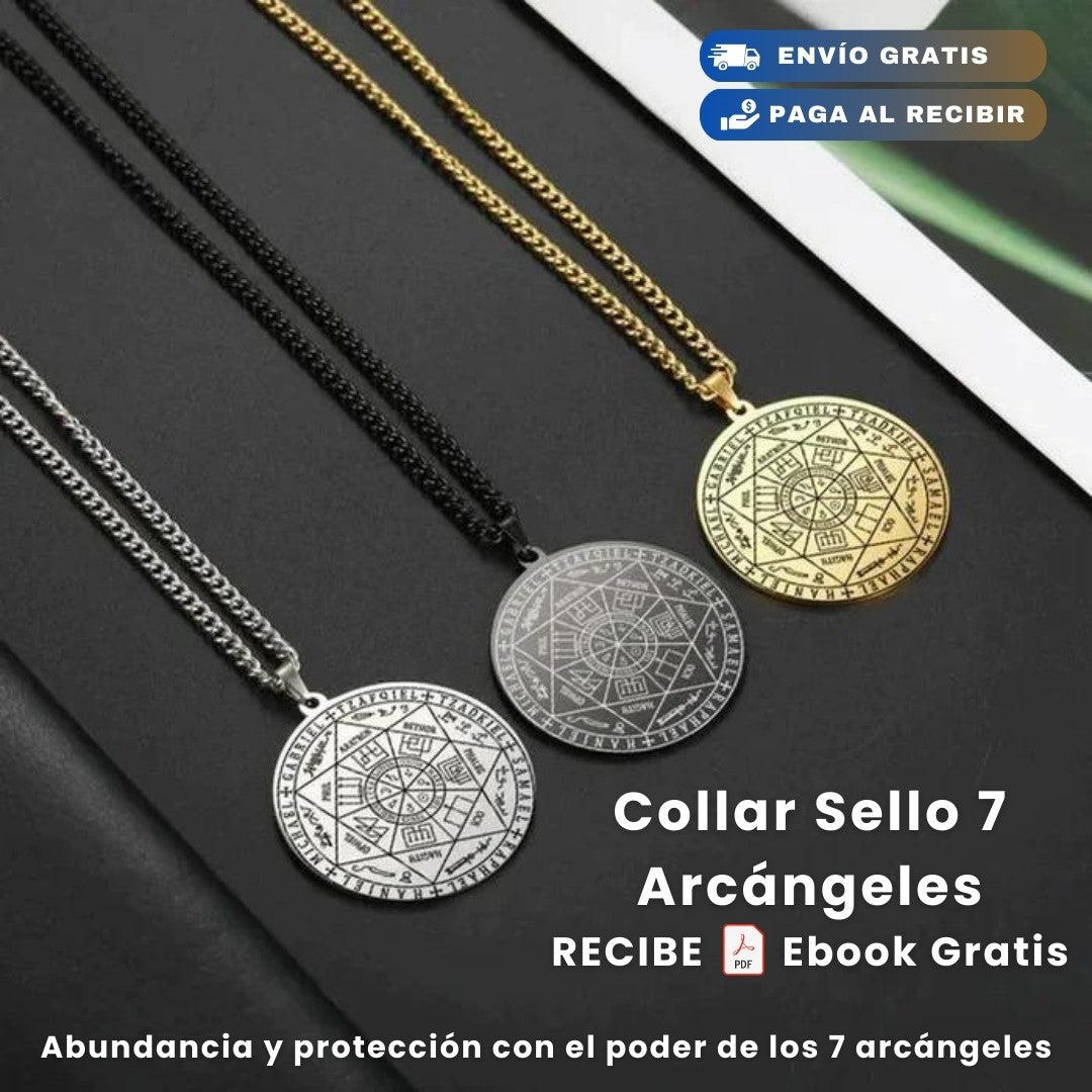 COLLAR SELLO 7 ARCÁNGELES: PROTECCIÓN Y ABUNDANCIA