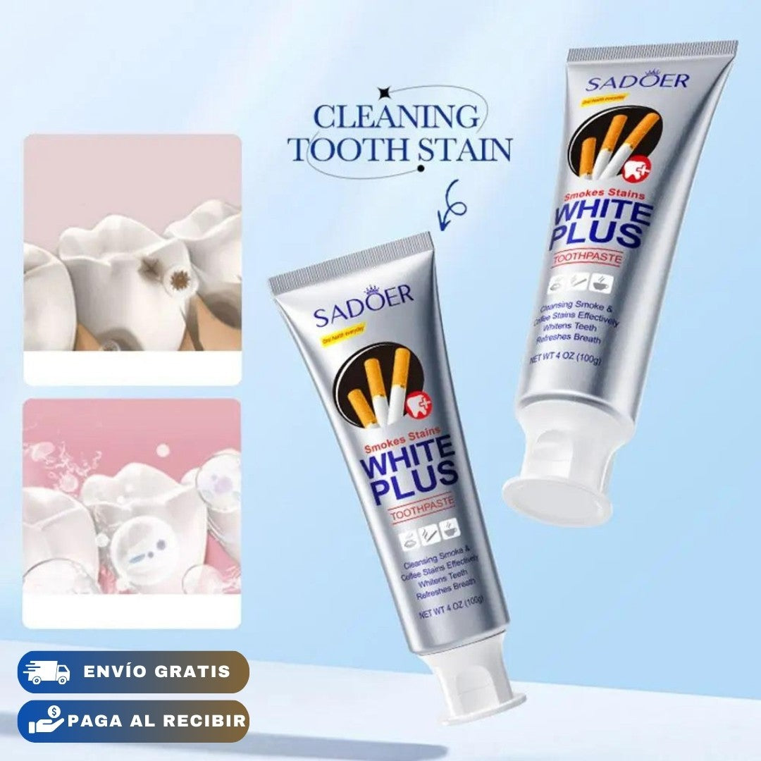PACK X2 CREMAS DENTALES BLANQUEADORAS PARA FUMADORES Y AMANTES DEL CAFÉ