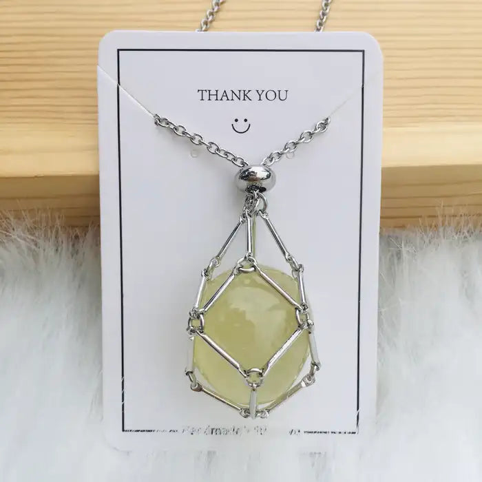 CADENA CON PIEDRA PRECIOSA DE ENERGÍA Y BUENA SUERTE (INTERCAMBIABLE)