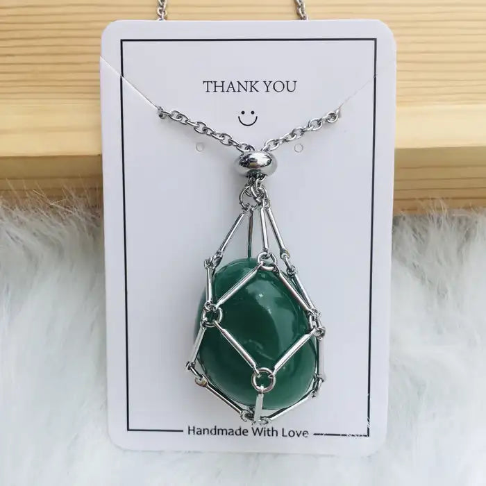 CADENA CON PIEDRA PRECIOSA DE ENERGÍA Y BUENA SUERTE (INTERCAMBIABLE)