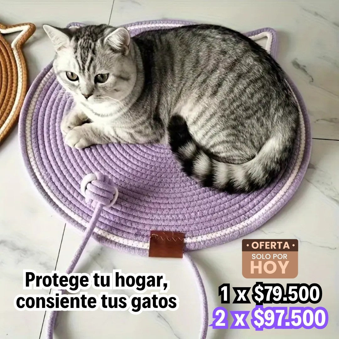 RASCADOR PARA GATOS 2 EN 1🐾 JUEGA Y PROTEGE TUS MUEBLES