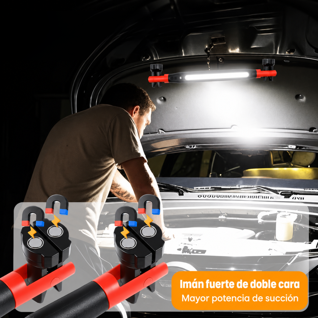 Luz de Trabajo LED Recargable🔦🚗Inspección Automotriz con Base Magnética
