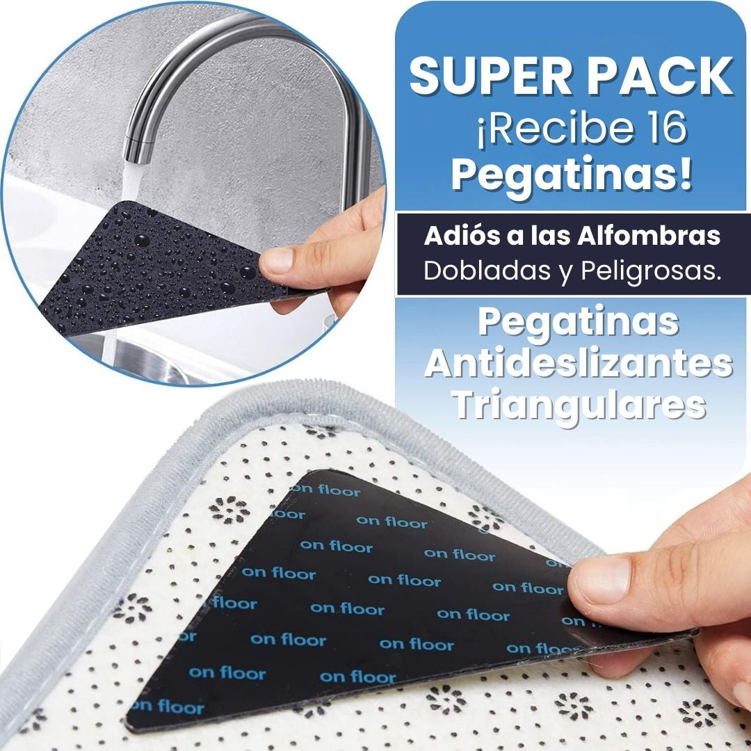 PARCHES TRIANGULARES ANTIDESLIZANTES PARA ALFOMBRAS PACK X 16 PEGATINAS 🚨