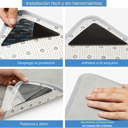 PARCHES TRIANGULARES ANTIDESLIZANTES PARA ALFOMBRAS PACK X 16 PEGATINAS 🚨