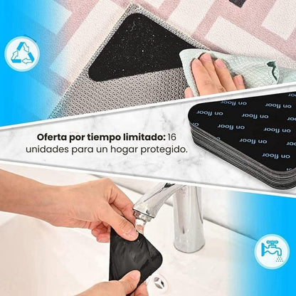 PARCHES TRIANGULARES ANTIDESLIZANTES PARA ALFOMBRAS PACK X 16 PEGATINAS 🚨