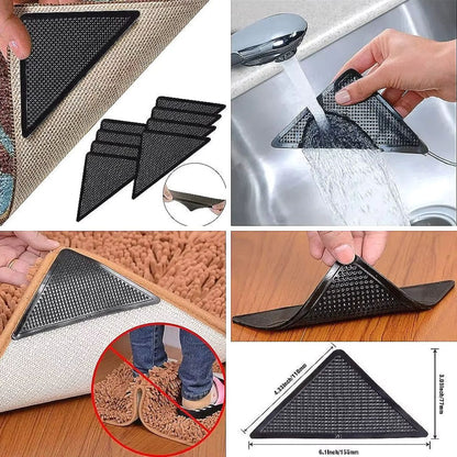 PARCHES TRIANGULARES ANTIDESLIZANTES PARA ALFOMBRAS PACK X 16 PEGATINAS 🚨