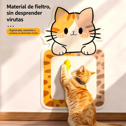 Alfombrilla Rascador de Fieltro con Pegamento Integrado🐈😽