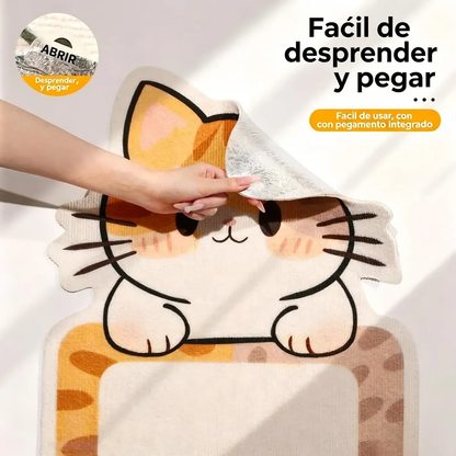 Alfombrilla Rascador de Fieltro con Pegamento Integrado🐈😽