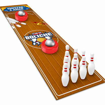Juego de Mini Bowling de Mesa con Pista Enrollable🎳🎊